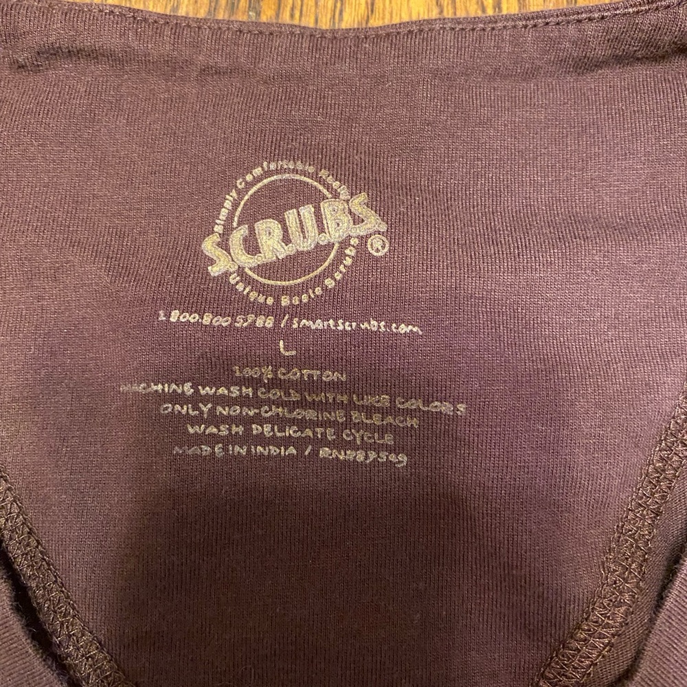 S.C.R.U.B.S. Brown Tee, size large - Picture 2 of 3
